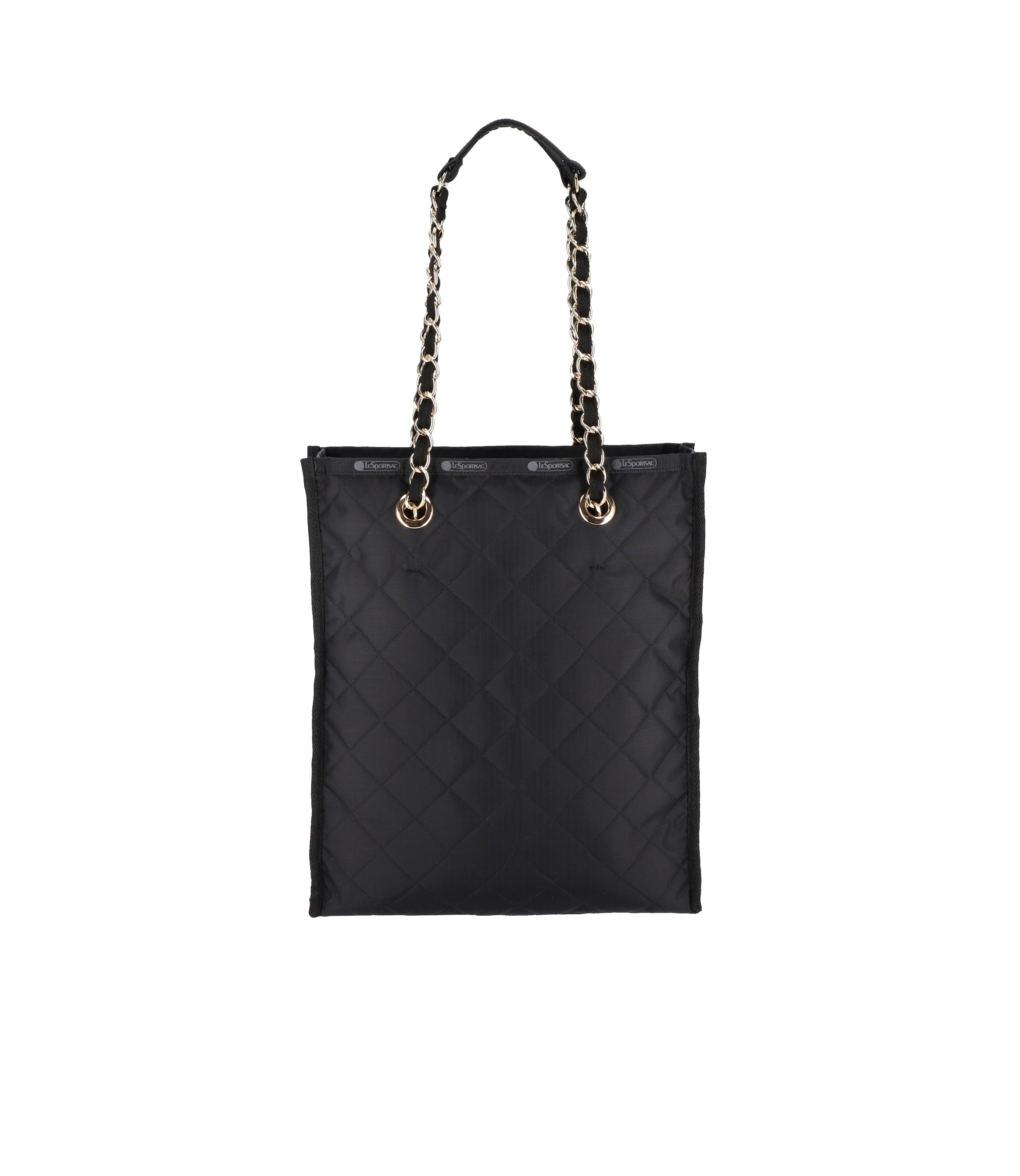 Chain North/South Tote - Black Chain Quilt – LeSportsac