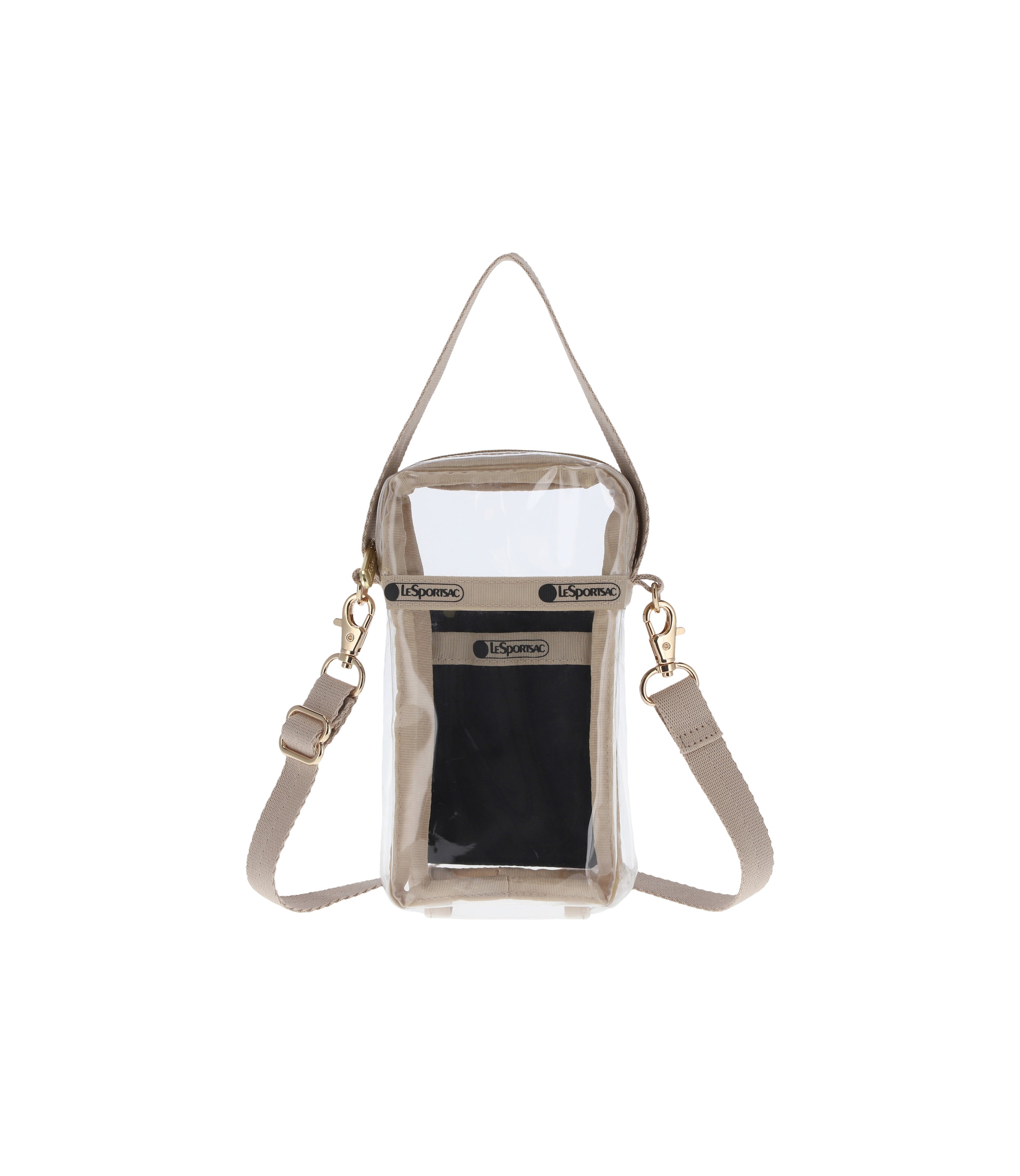 Clear Mini Phone Crossbody - Clear/Natural