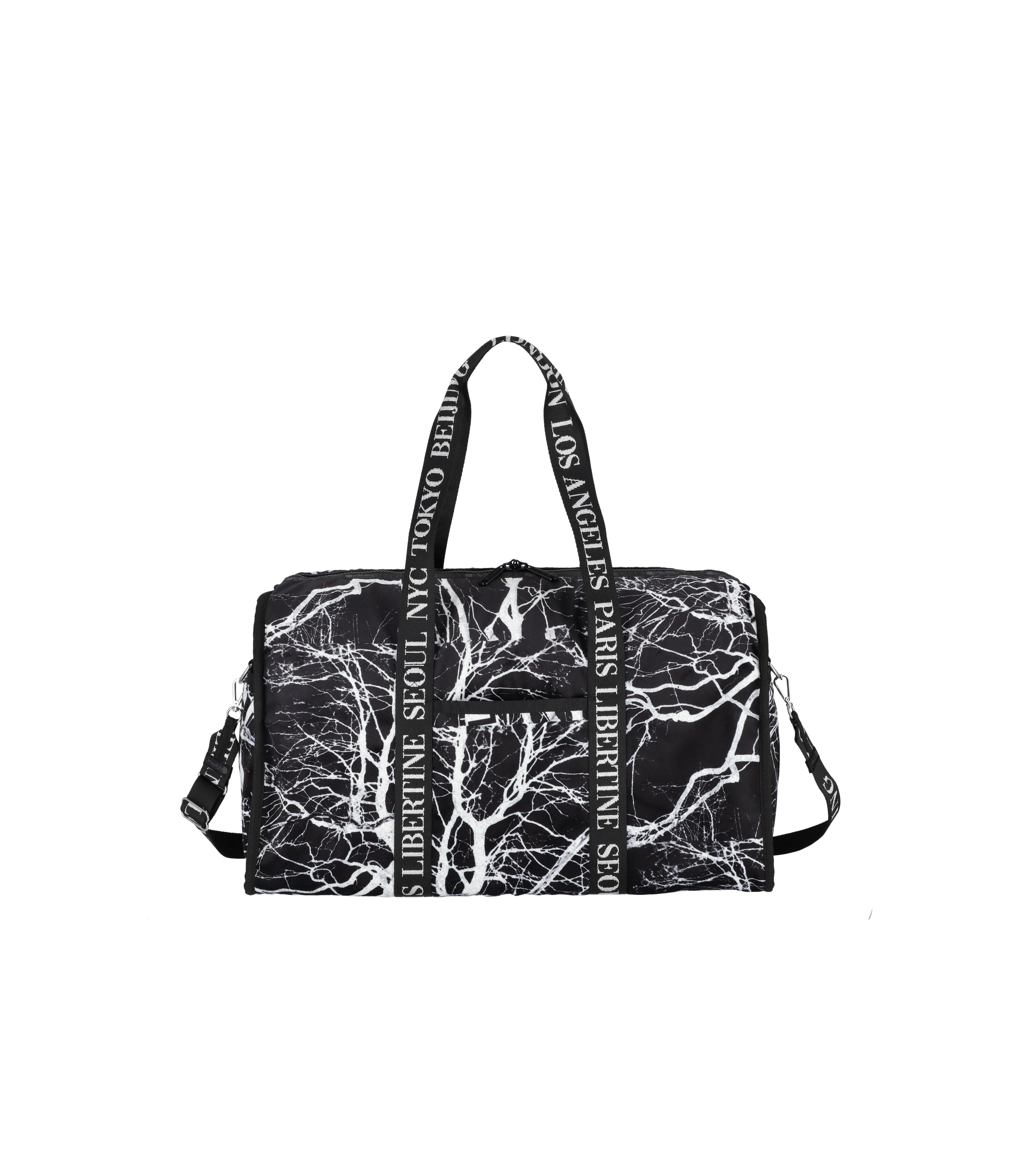 LeSportsac Large Weekender Black & White outlet Carry On Duffel Discontinued WITH TAGS