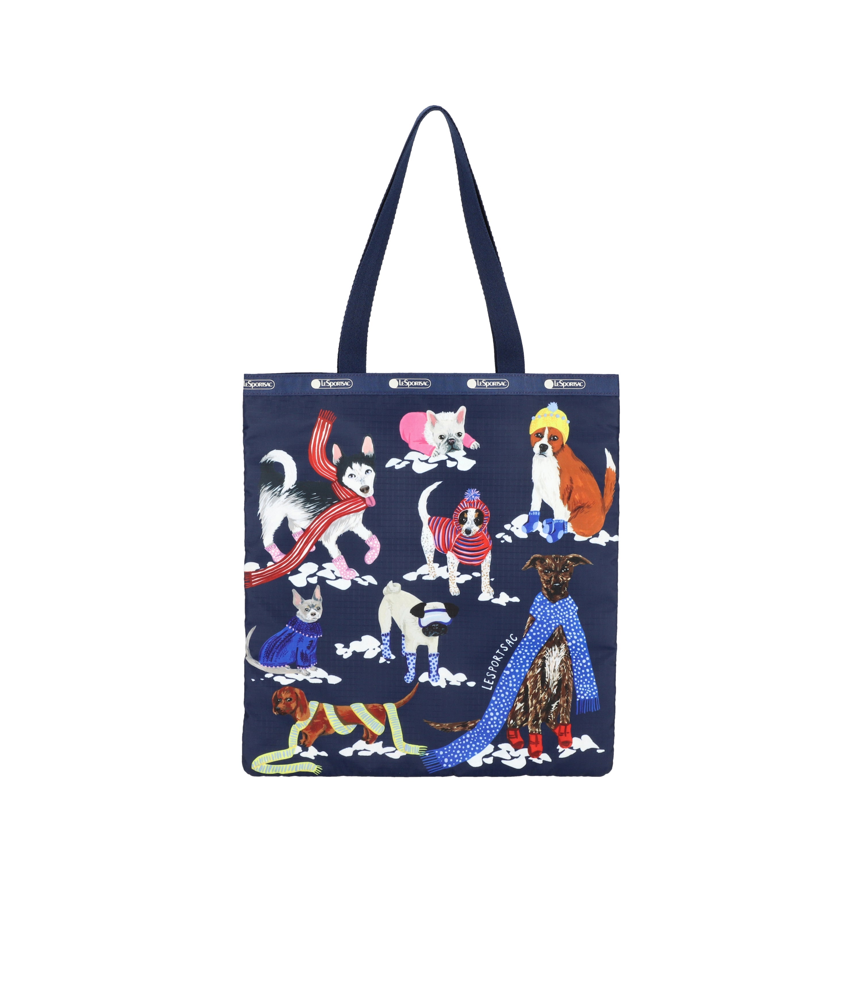 Large Emerald Tote - Snowy Pups Tote – LeSportsac