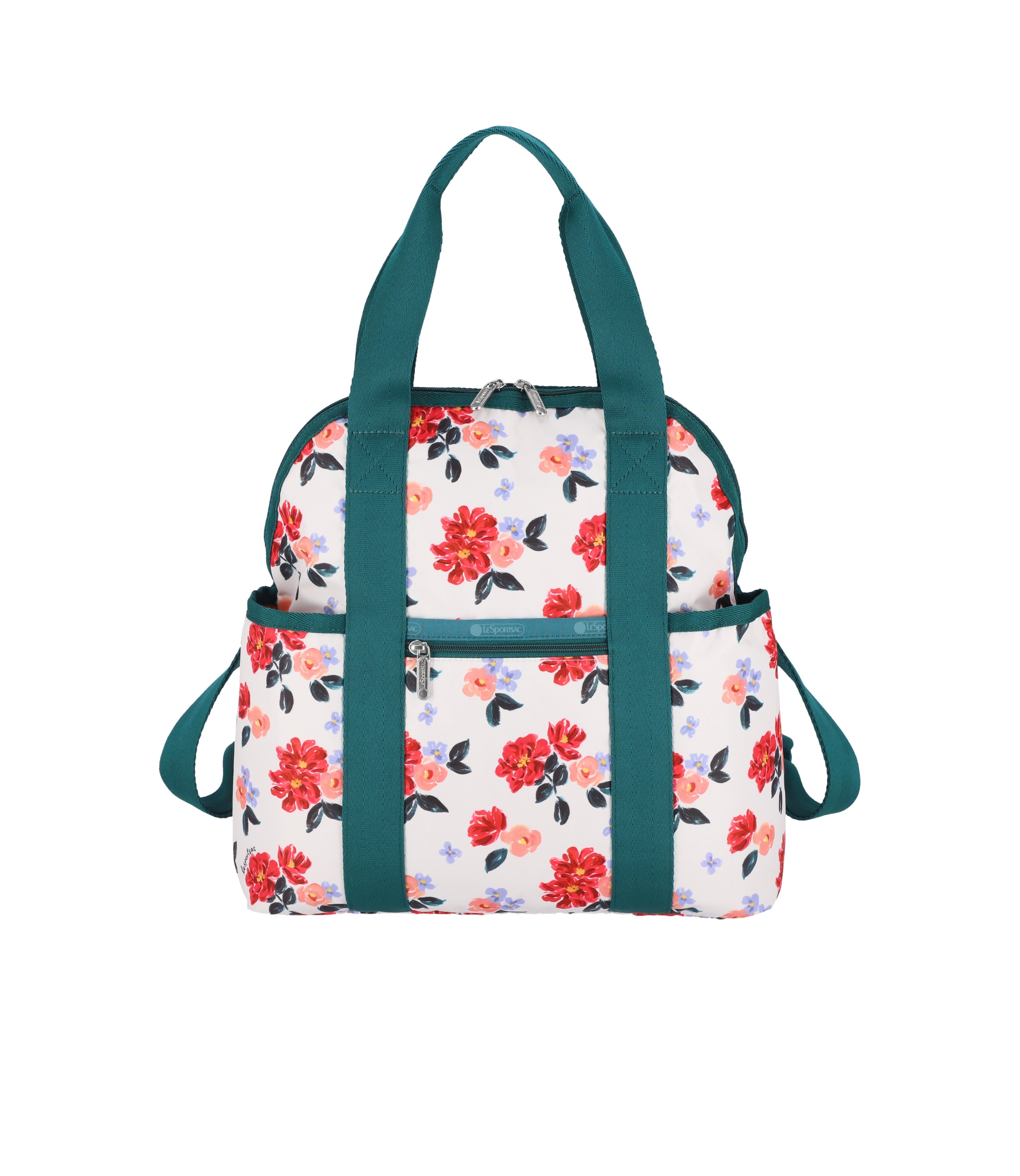 Double Trouble Backpack - Painterly Floral print