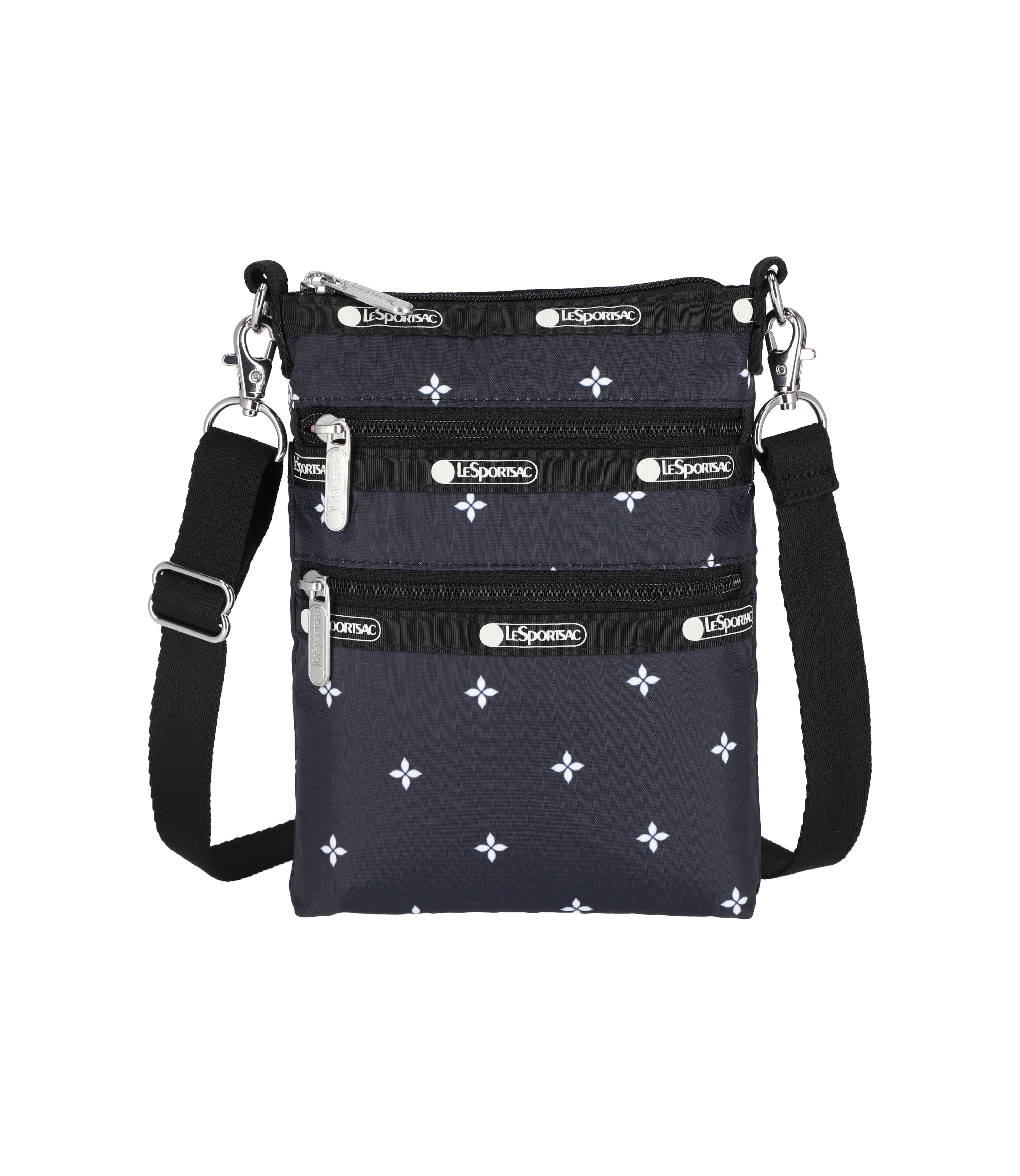 3-Zip Crossbody - Ditsy Diamond print – LeSportsac