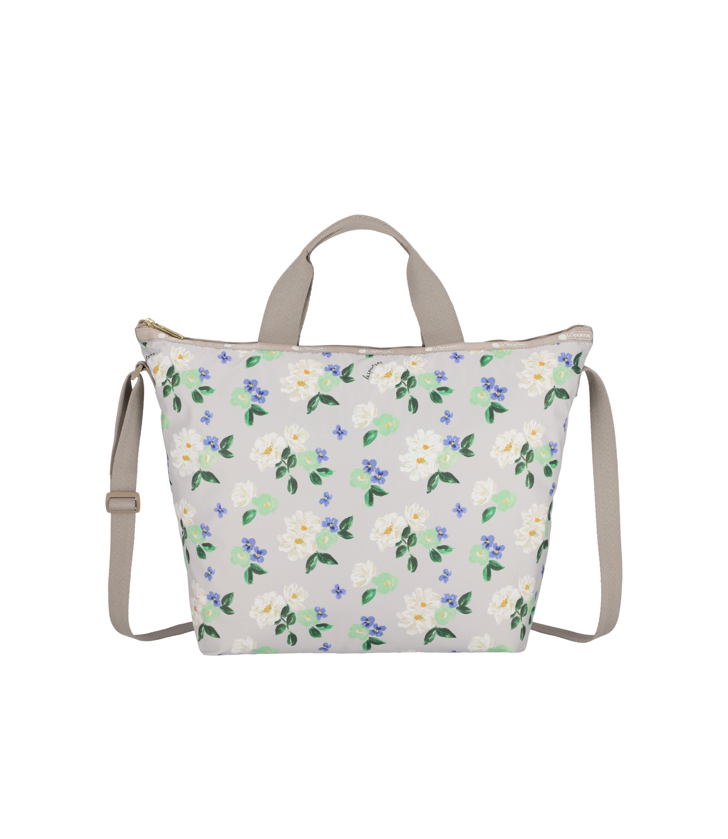 Deluxe Easy Carry Tote Classy Painterly Floral print LeSportsac