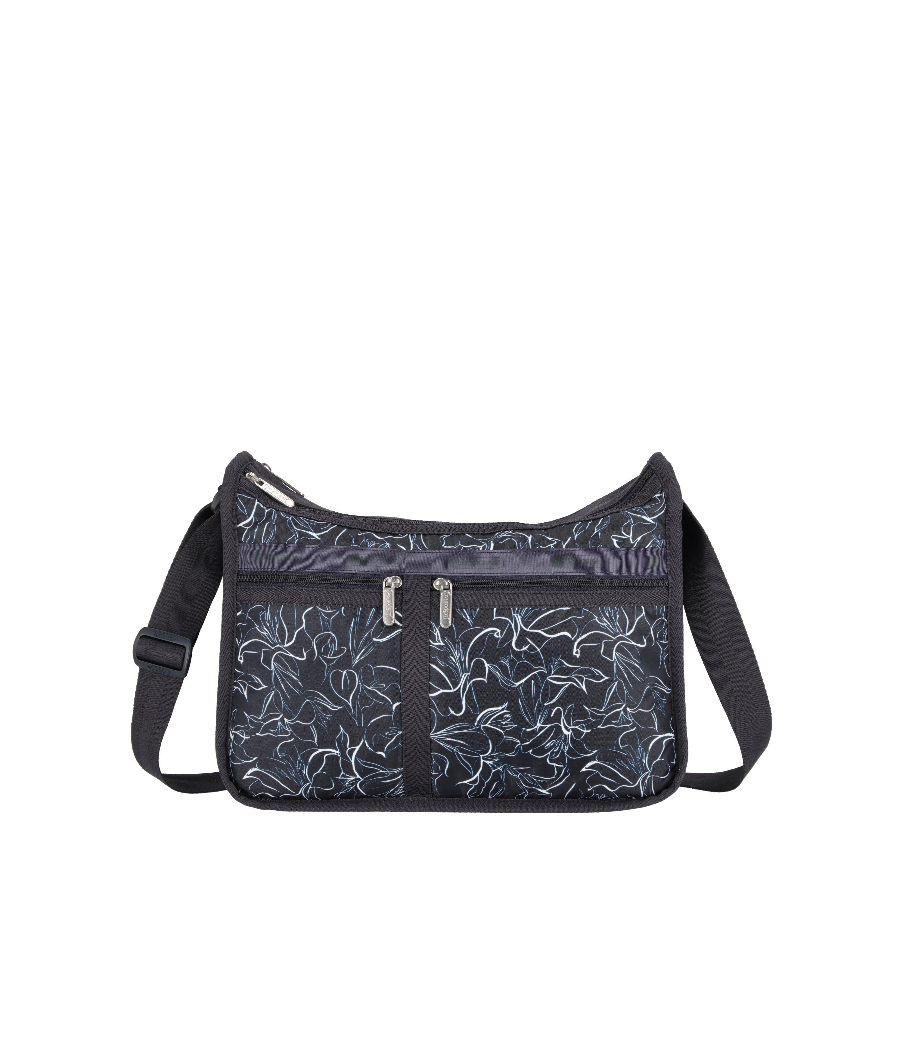 Deluxe Everyday Bag Sketched Floral Navy LeSportsac