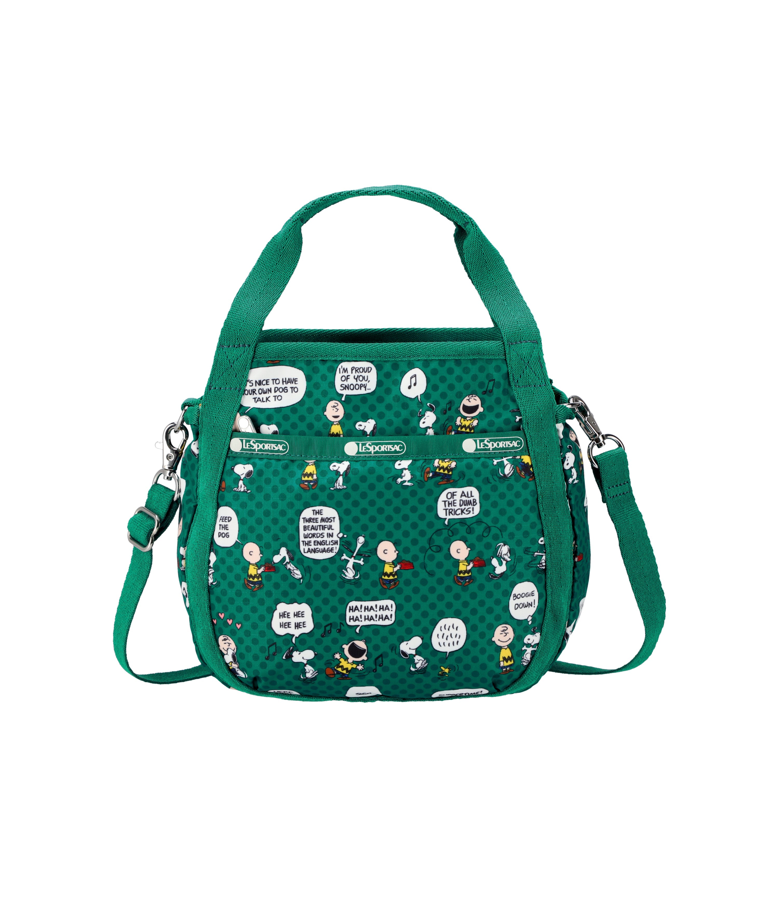 Small Jenni Crossbody Peanuts Pals Green LeSportsac