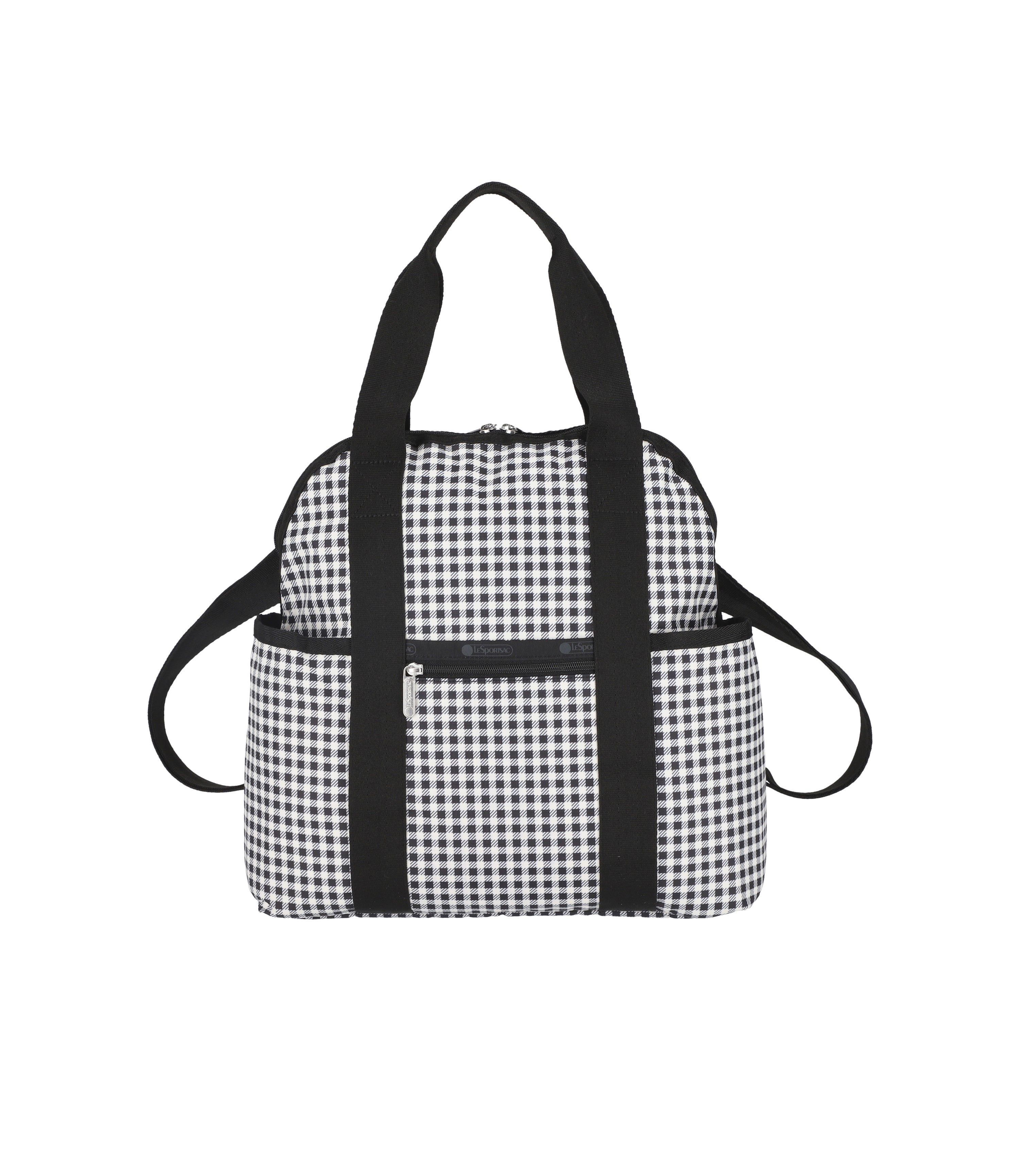 Double Trouble Backpack - Gingham Check Noir print – LeSportsac