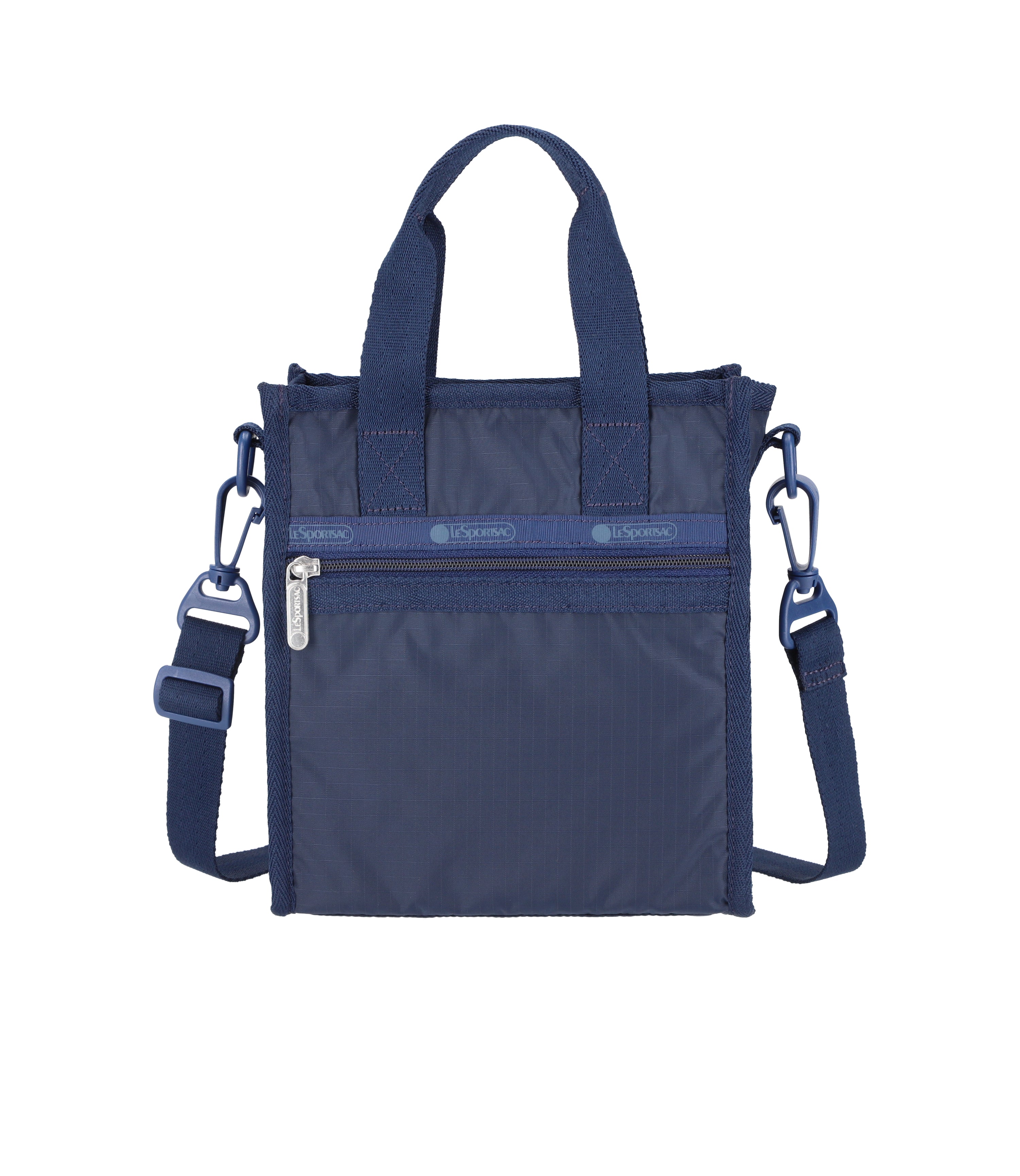 Prime Line LT-3790 Folding Tote with Leather Flap Closure Blue Os