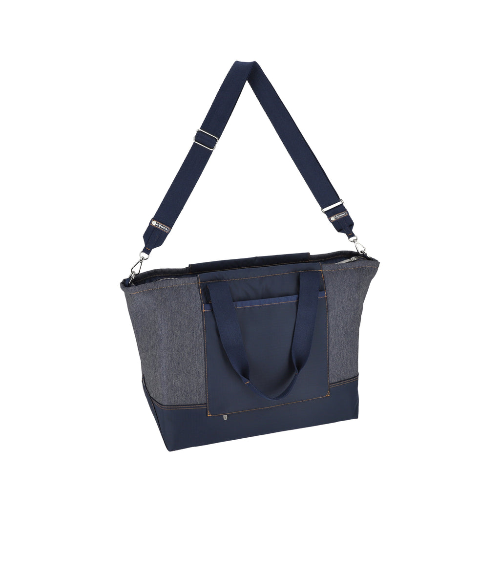 Denim East/West Tote - 26436130340912