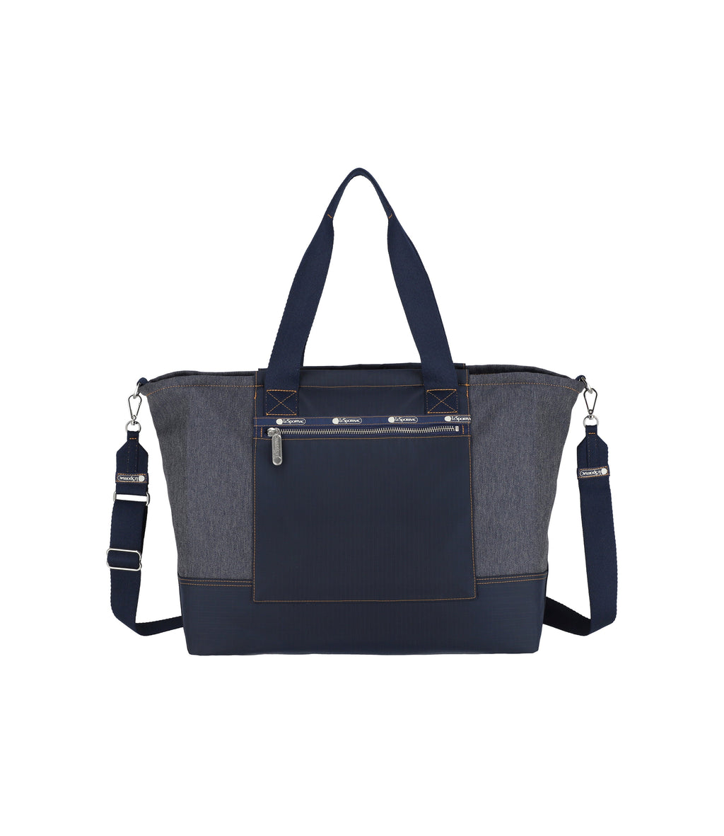 Denim East/West Tote - 26436130308144