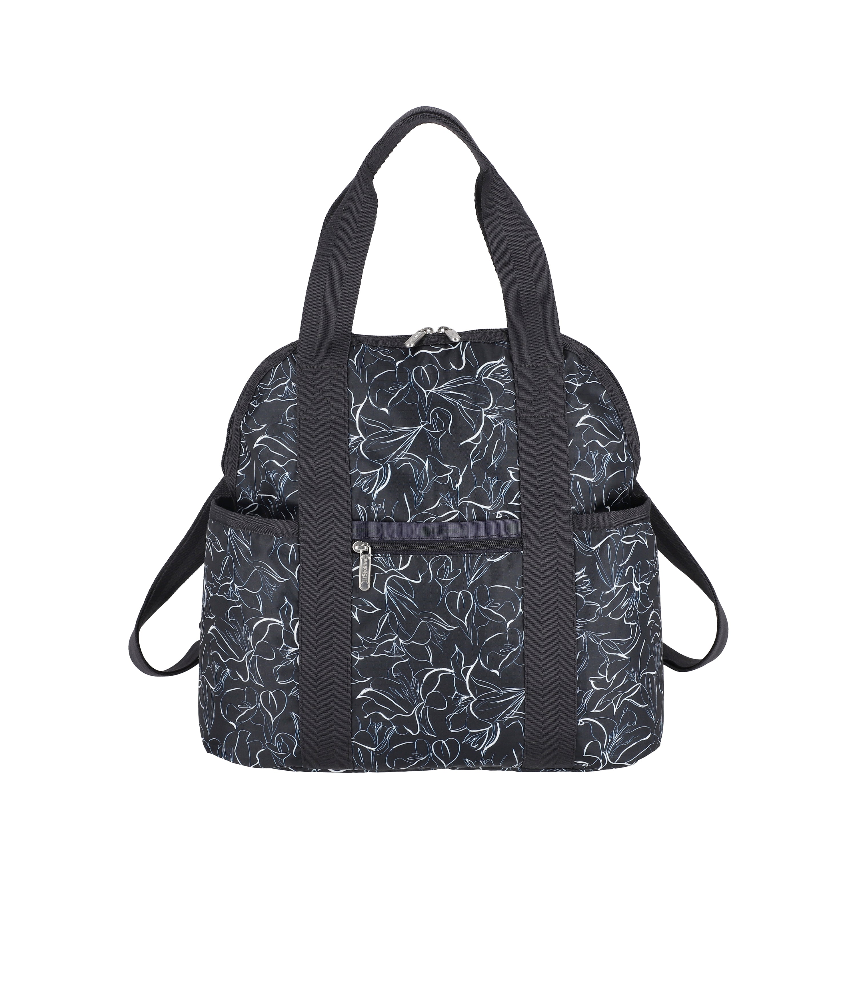 Double Trouble Backpack - Sketched Floral Navy – LeSportsac