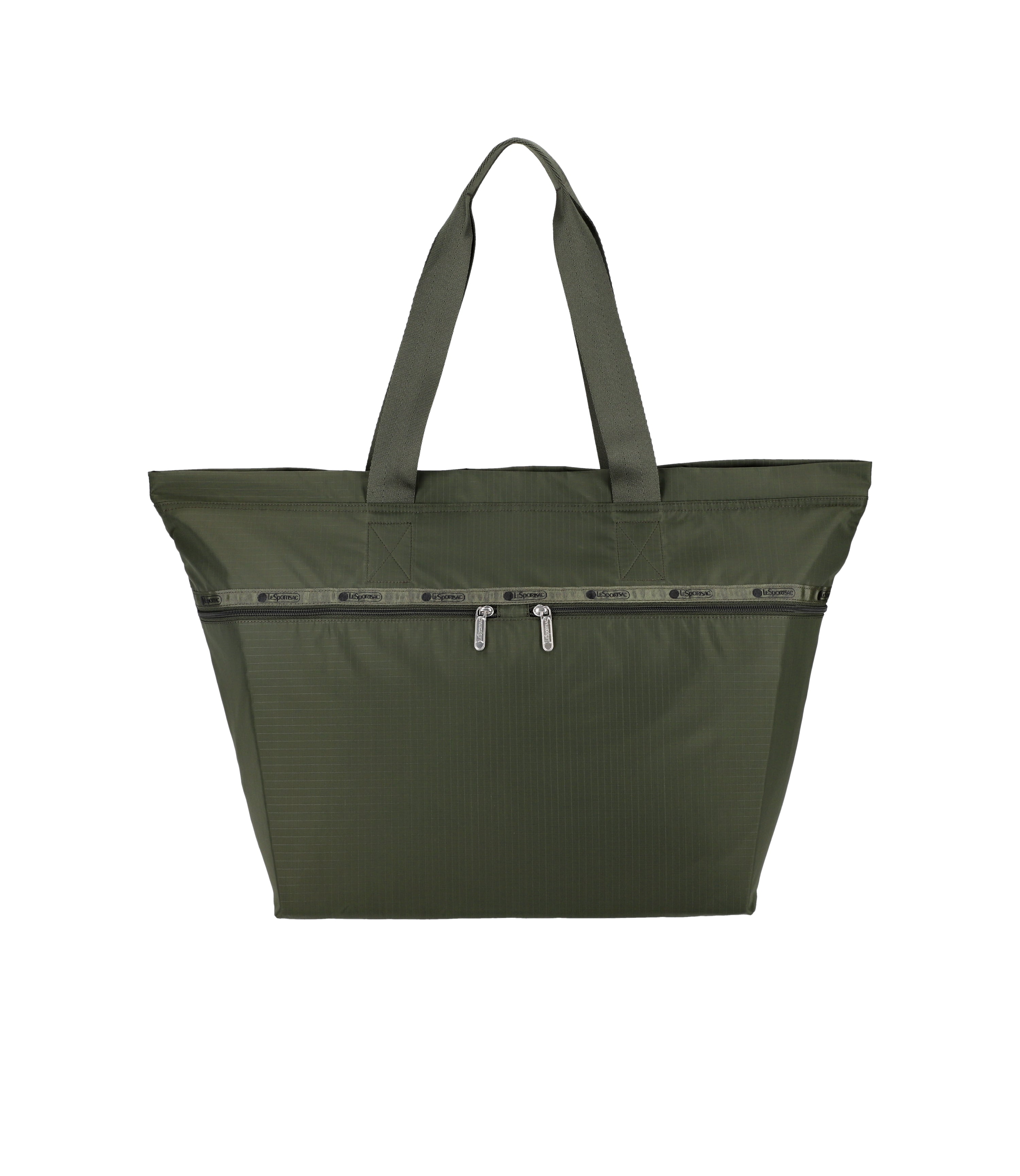 Carlin Zip Top Tote Bag Dark Olive solid LeSportsac