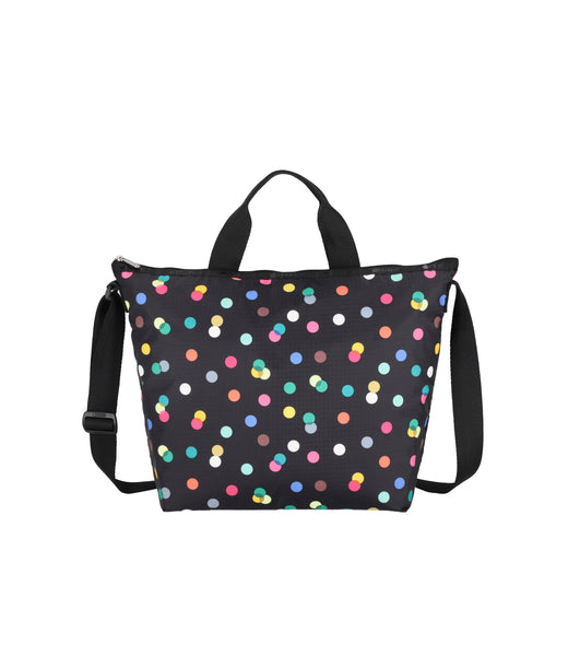 Deluxe Easy Carry Tote - Multicolor Dots Black print – LeSportsac