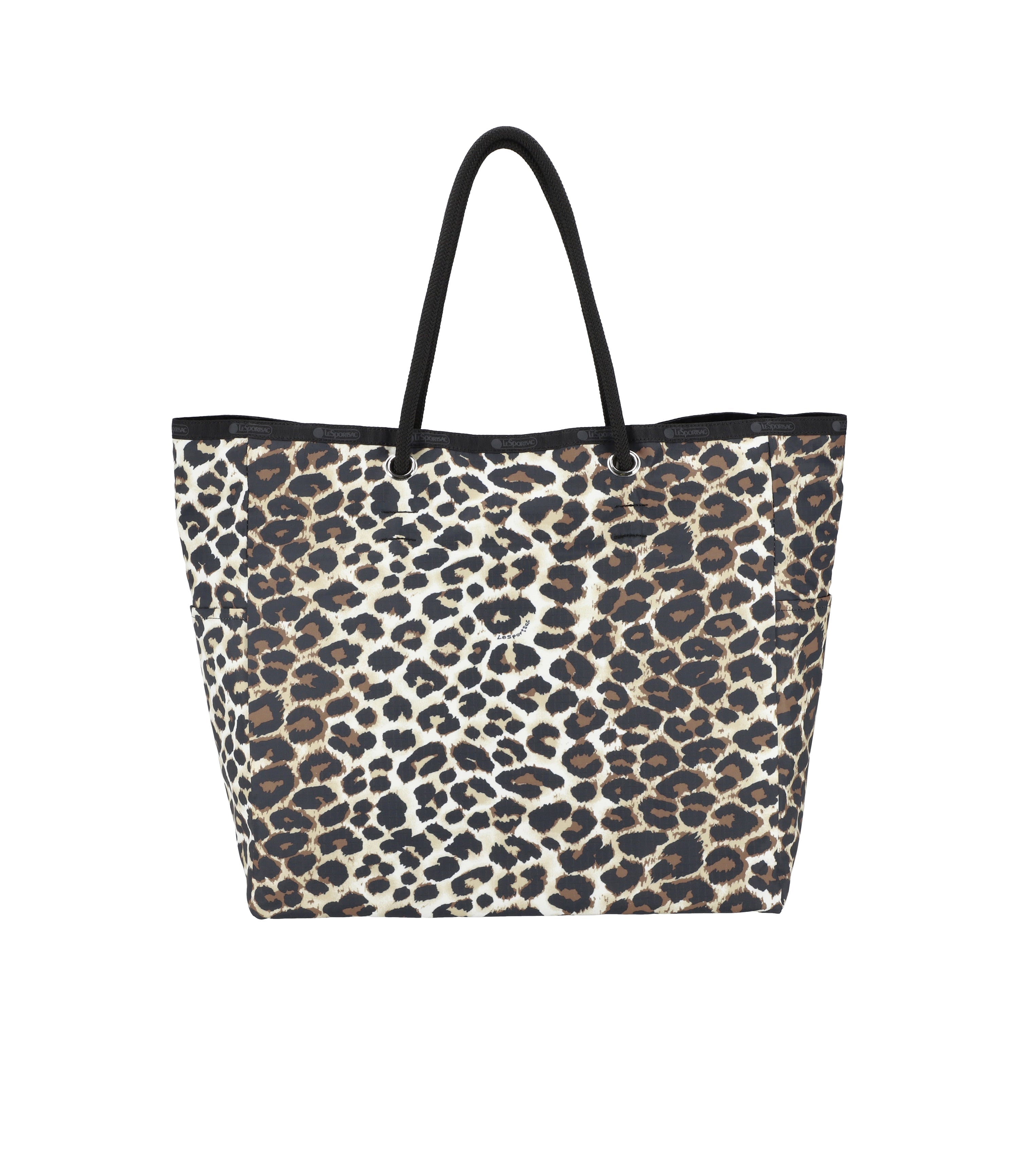 Large Two-Way Tote - Flaxen Leopard/Black – LeSportsac