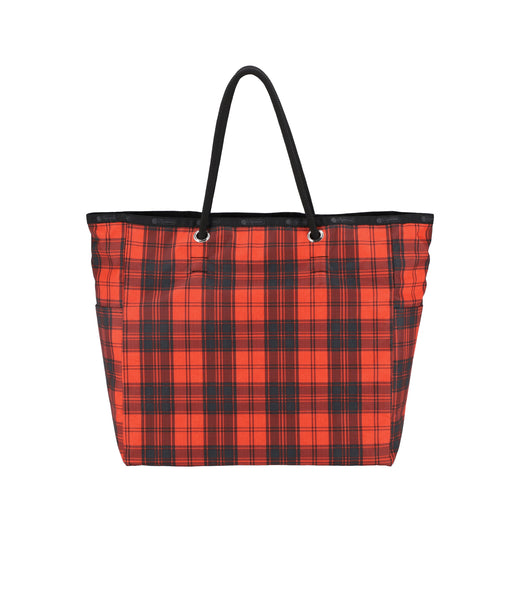 Large Two-Way Tote - Red Tartan/Black – LeSportsac