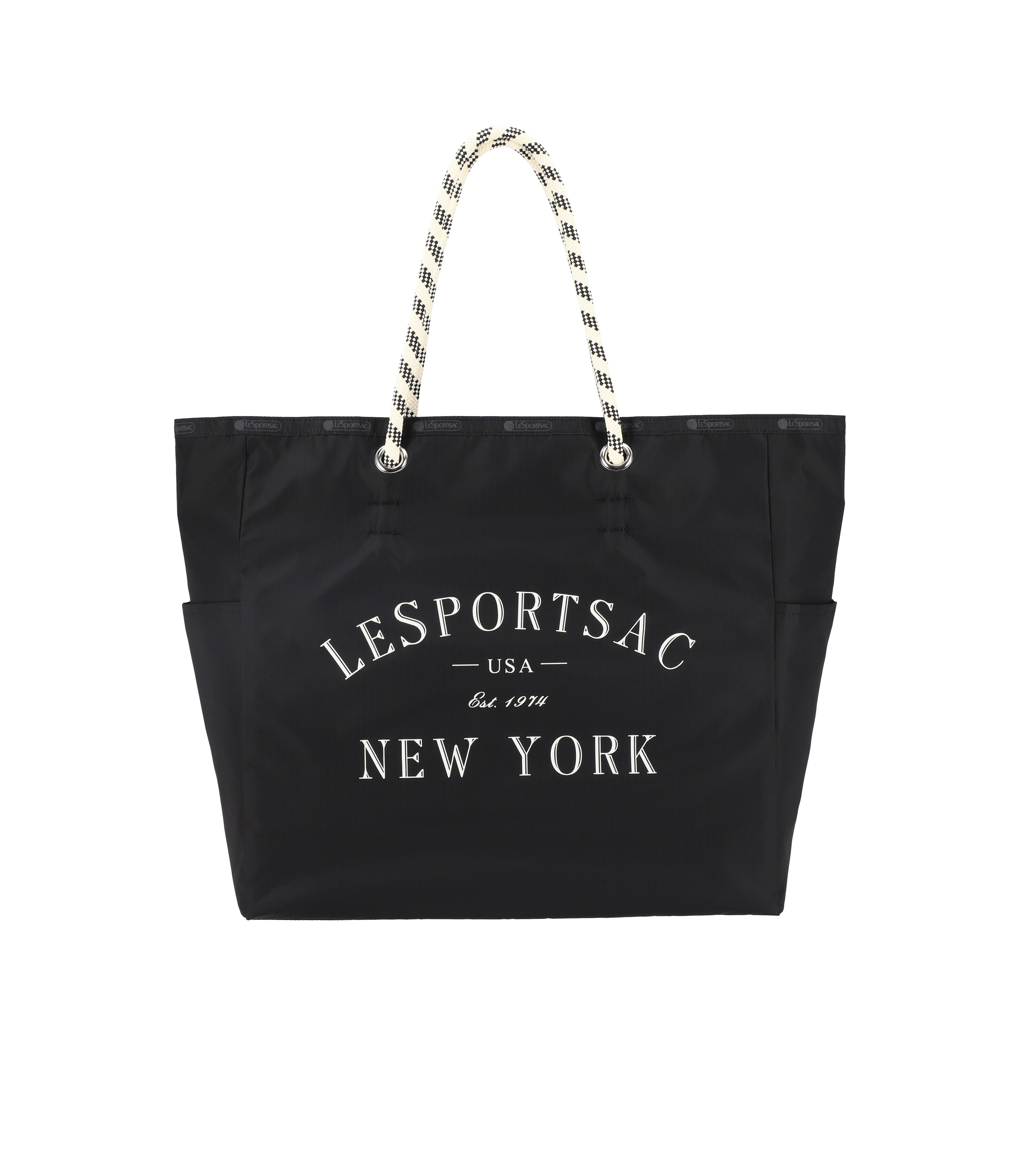 Large Two-Way Tote - Jet Black/Provincial – LeSportsac