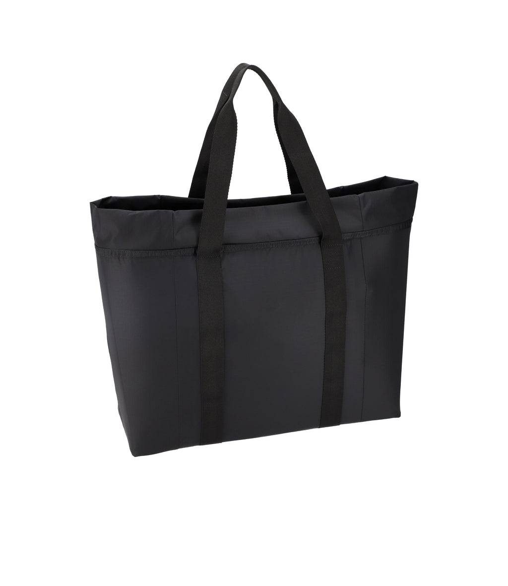 East/West Foldable Tote - Black solid – LeSportsac