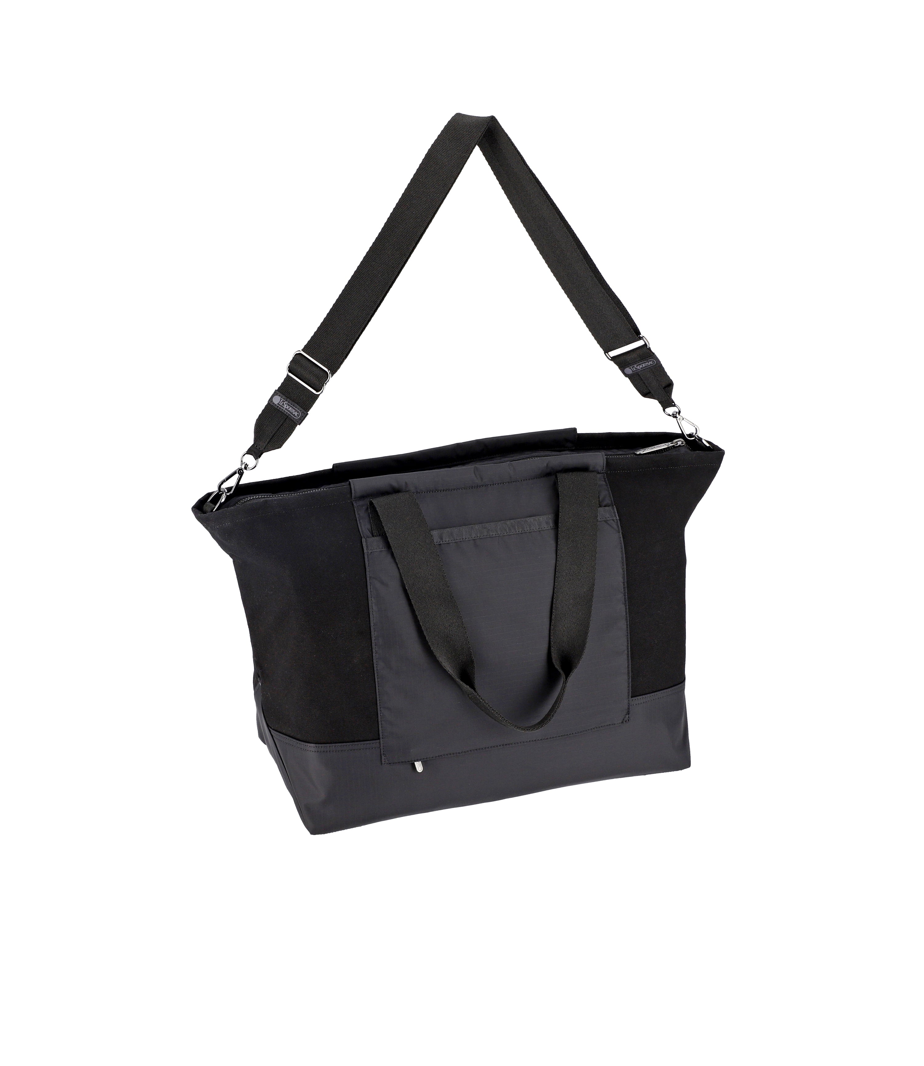 Canvas East/West Tote - Midnight Black Canvas – LeSportsac