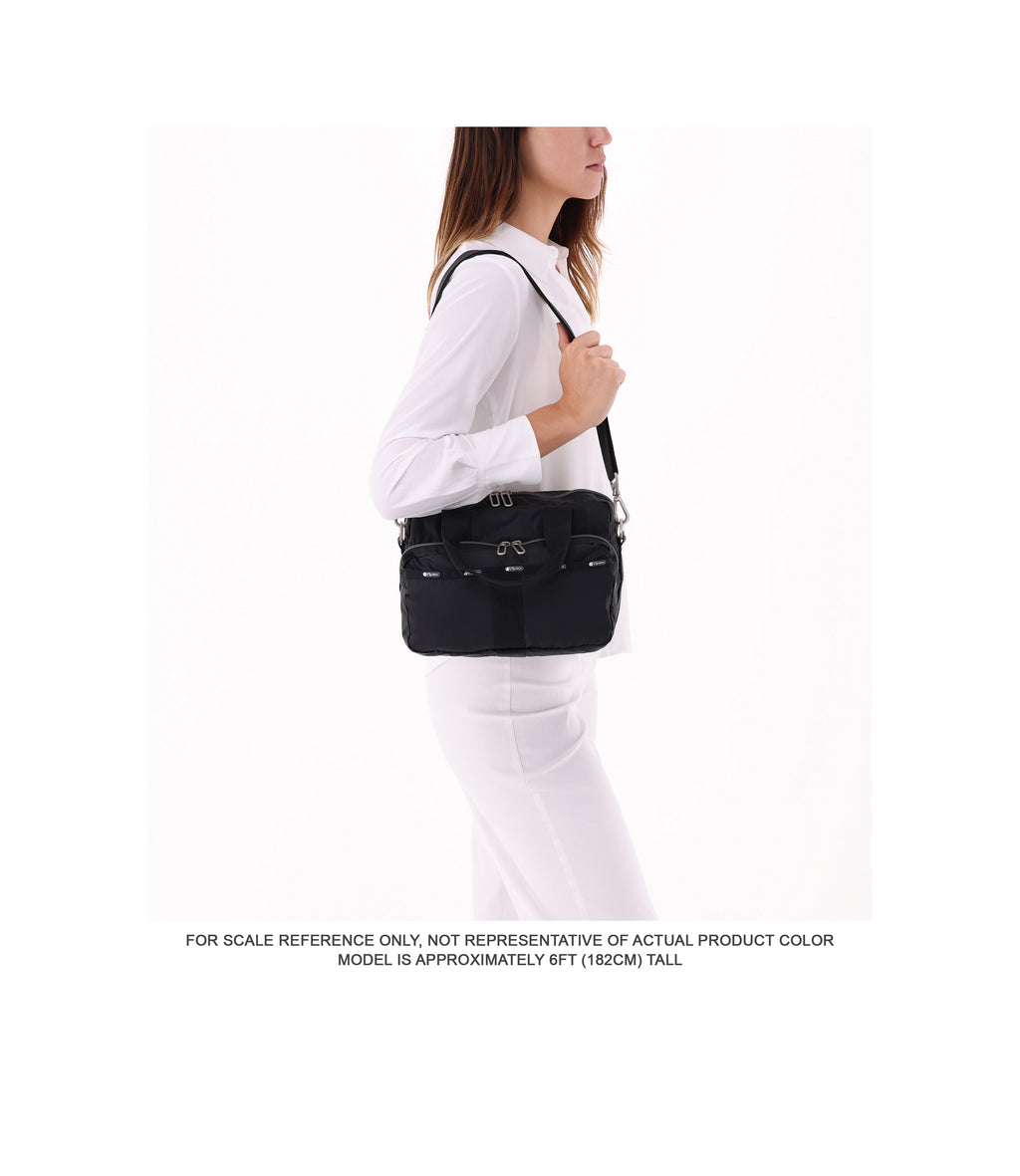Small Metro Nylon Shoulder Bag in Black