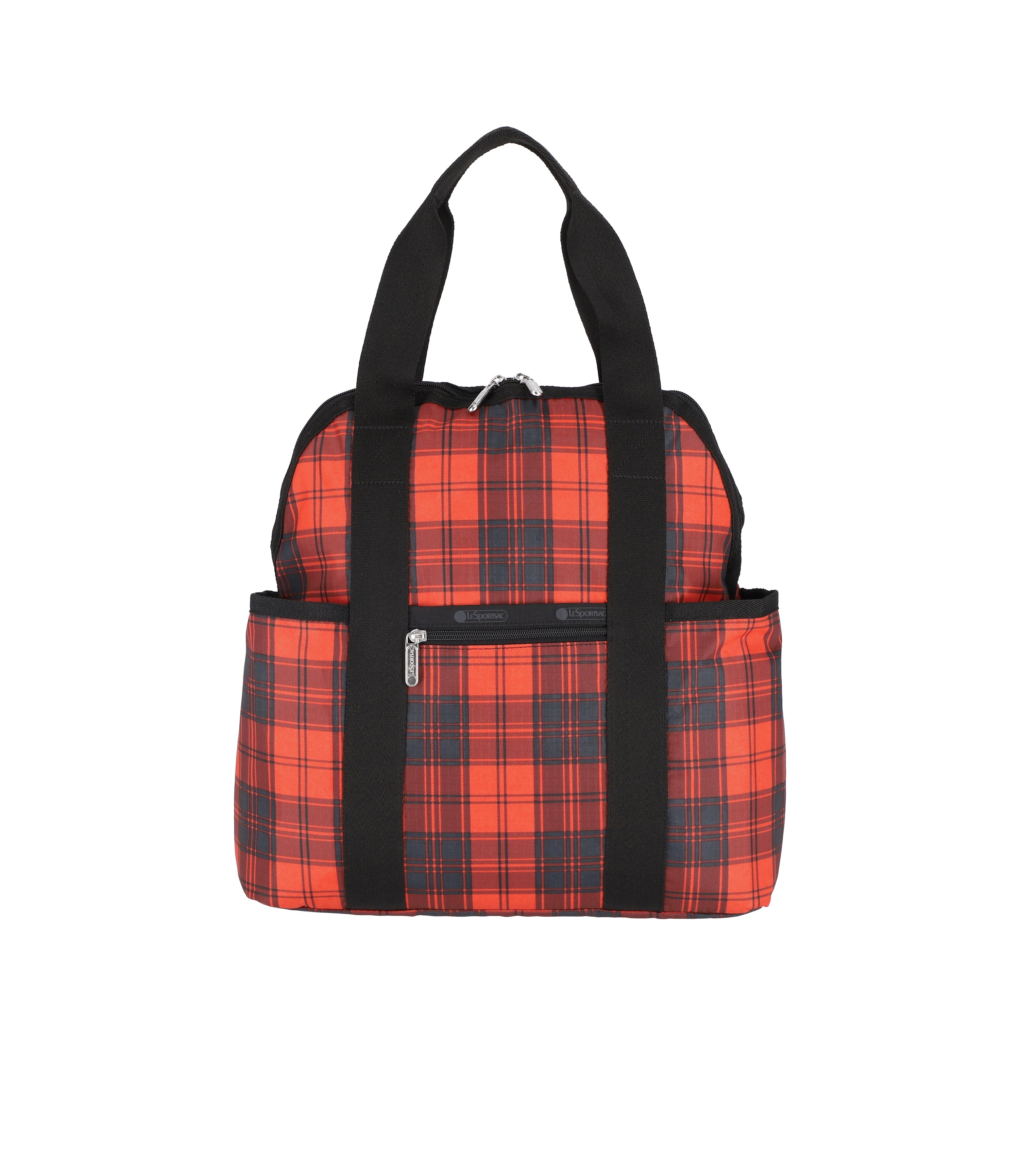 Double Trouble Backpack Red Tartan print LeSportsac