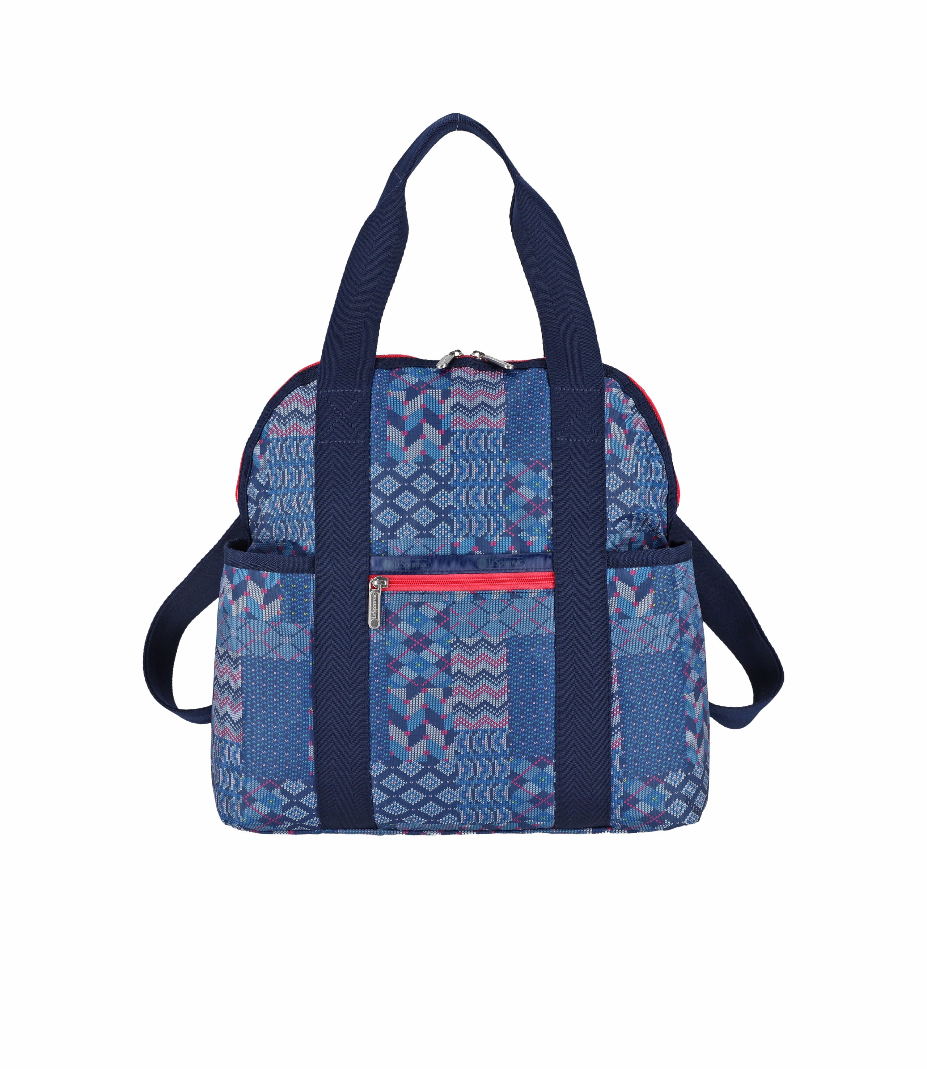 Double Trouble Backpack - Patchwork Knit print – LeSportsac