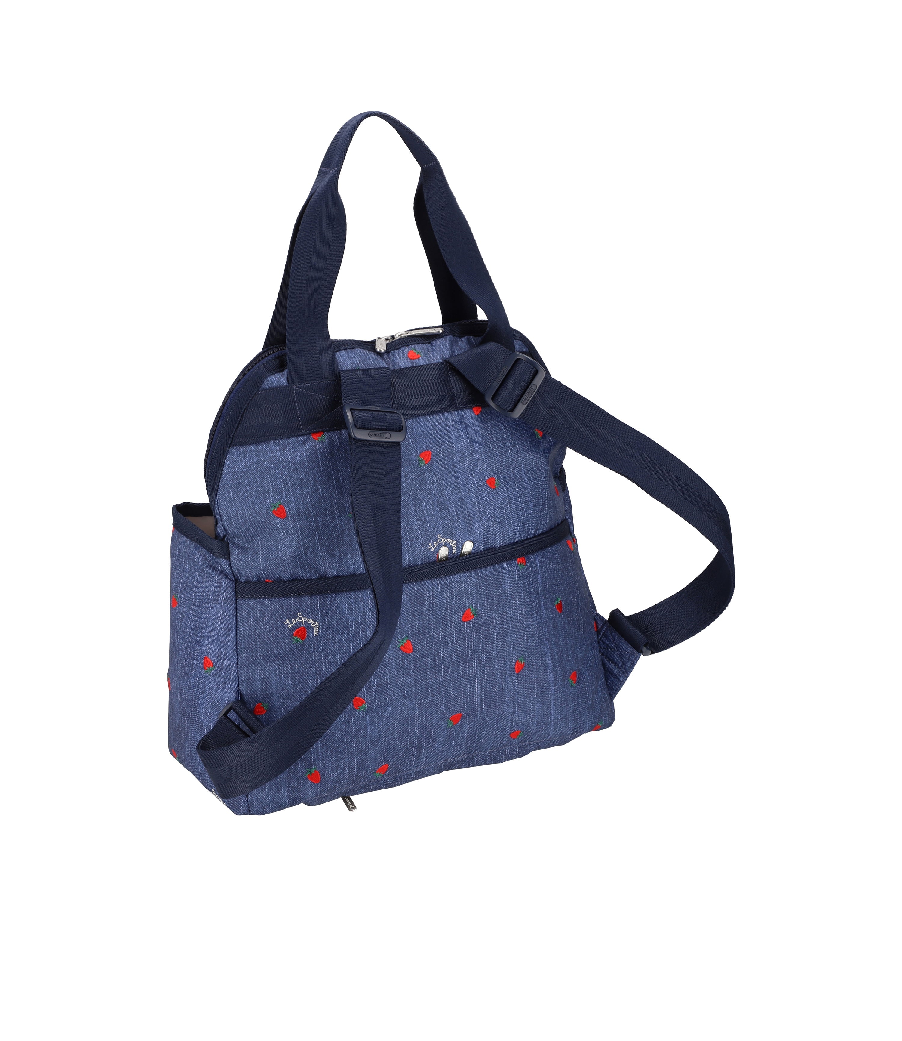 Lesportsac Deluxe Everyday Bag - Denim Strawberry Embroidery