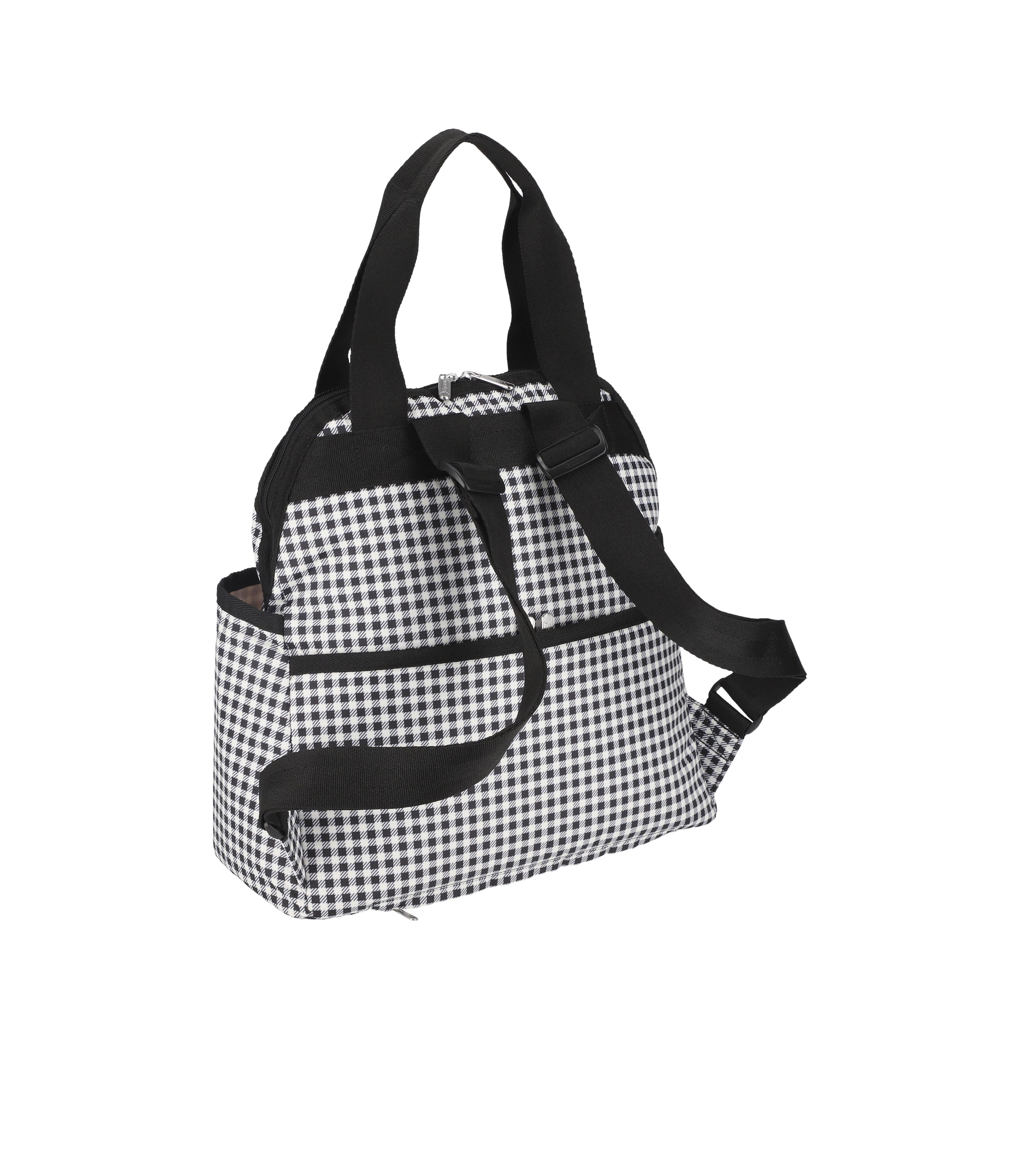 Double Trouble Backpack - Gingham Check Noir print – LeSportsac