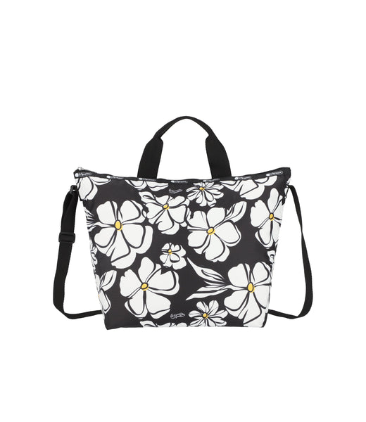 Deluxe Easy Carry Tote - Black and White Blooms print – LeSportsac